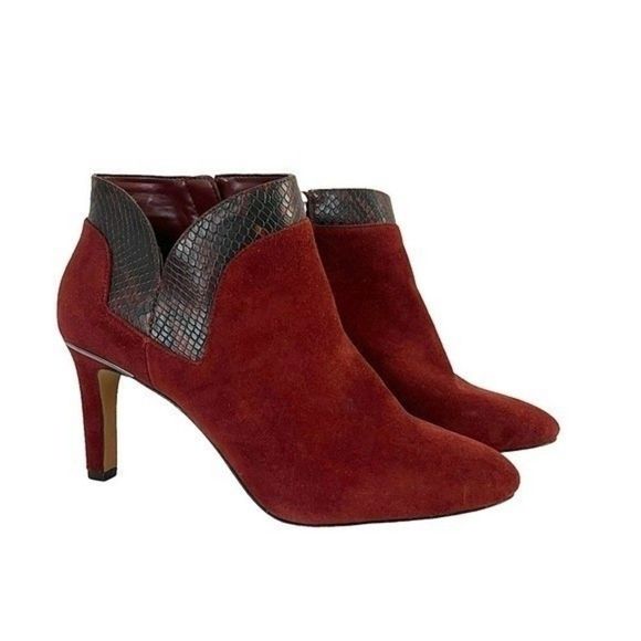 Vince Camuto Shoes - Vince Camuto Maroon Larmana Ankle Booties Size 9.5